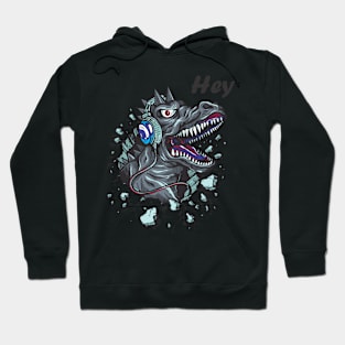 T-rex Dinosaur Saying Hey Hoodie